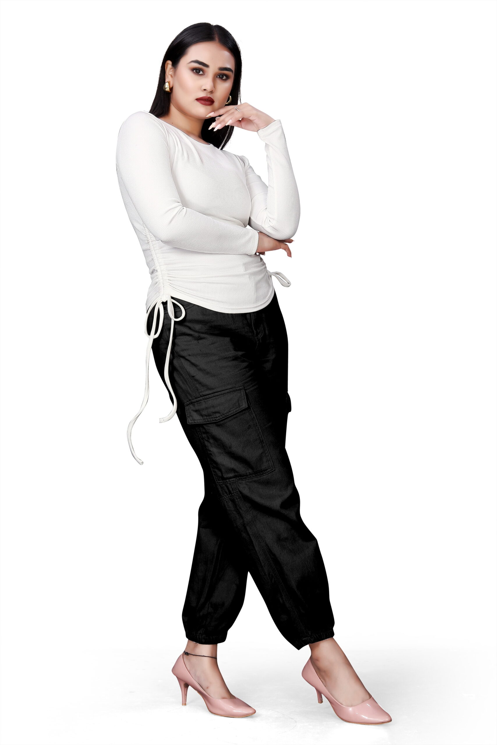 White Off Shoulder Crop Top