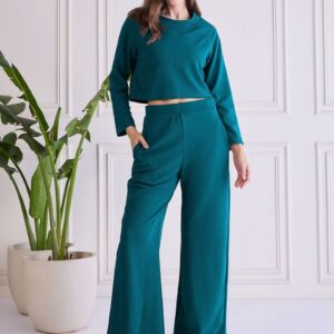 Women's Teal Two Piece Co-Ords Sets